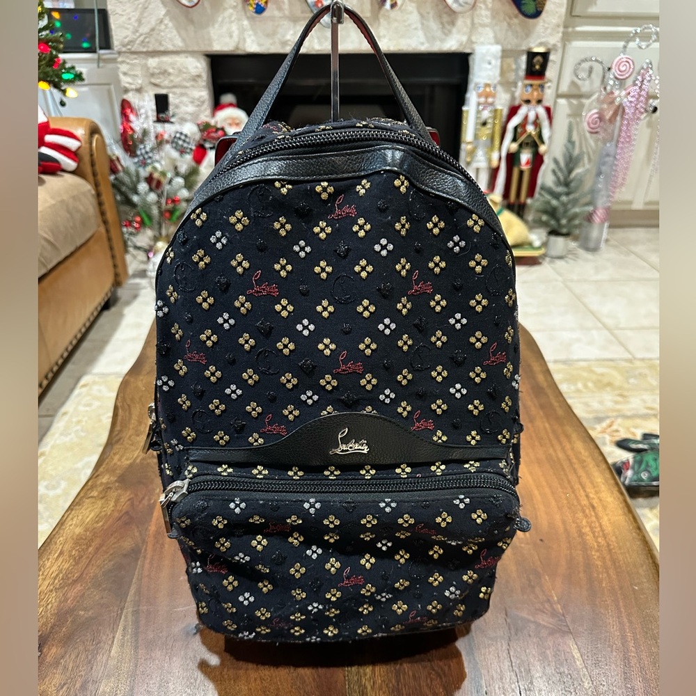 ❌❌SOLD❌❌Christian Louboutin Black and Gold Backpack